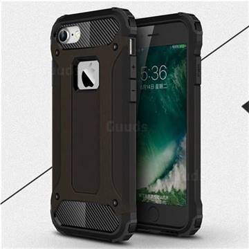 King Kong Armor Premium Shockproof Dual Layer Rugged Hard Cover for iPhone 8 / 7 (4.7 inch) - Black Gold