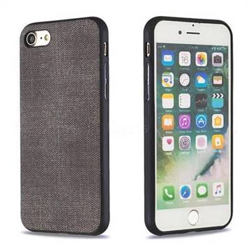 Canvas Cloth Coated Soft Phone Cover for iPhone 8 / 7 (4.7 inch) - Dark Gray