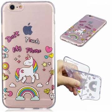 Rainbow Star Unicorn Super Clear Soft TPU Back Cover for iPhone 8 / 7 (4.7 inch)