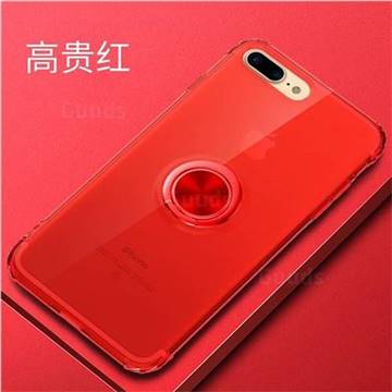 Anti-fall Invisible Press Bounce Ring Holder Phone Cover for iPhone 8 / 7 (4.7 inch) - Noble Red