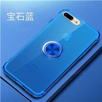 Anti-fall Invisible Press Bounce Ring Holder Phone Cover for iPhone 8 / 7 (4.7 inch) - Sapphire Blue