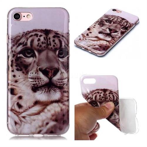 White Leopard Soft TPU Cell Phone Back Cover for iPhone 8 / 7 (4.7 inch)