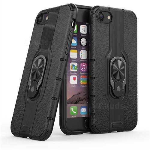 Alita Battle Angel Armor Metal Ring Grip Shockproof Dual Layer Rugged Hard Cover for iPhone 8 / 7 (4.7 inch) - Black