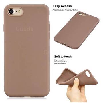 Soft Matte Silicone Phone Cover for iPhone 8 / 7 (4.7 inch) - Khaki