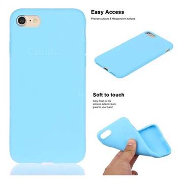 Soft Matte Silicone Phone Cover for iPhone 8 / 7 (4.7 inch) - Sky Blue