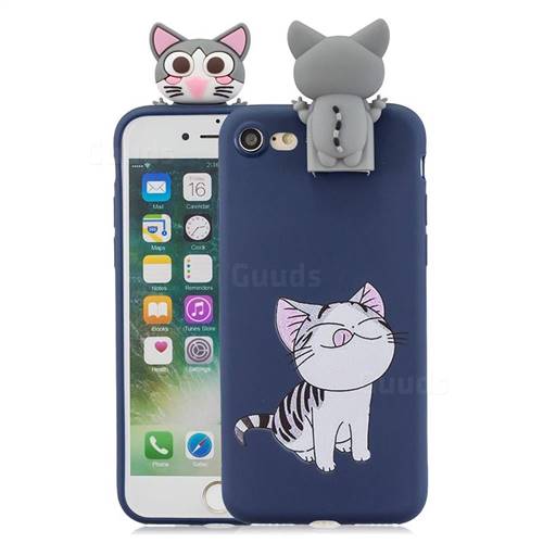 Grinning Cat Soft 3D Climbing Doll Stand Soft Case for iPhone 8 / 7 (4.7 inch)
