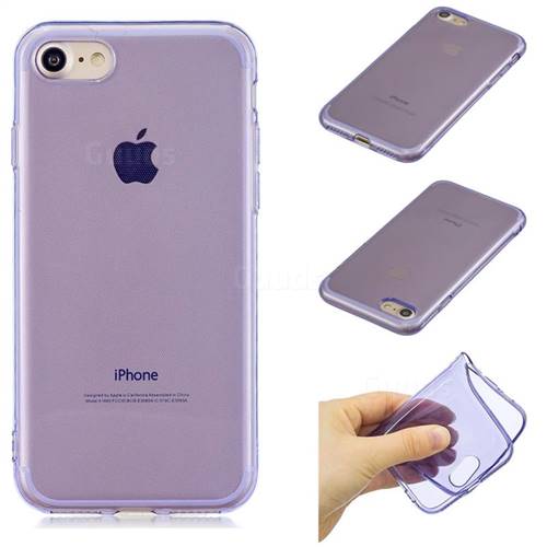 Transparent Jelly Mobile Phone Case for iPhone 8 / 7 (4.7 inch) - Purple