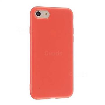 2mm Candy Soft Silicone Phone Case Cover for iPhone 8 / 7 (4.7 inch) - Coral Red