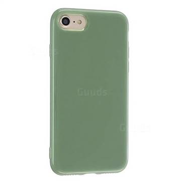 2mm Candy Soft Silicone Phone Case Cover for iPhone 8 / 7 (4.7 inch) - Pea Green