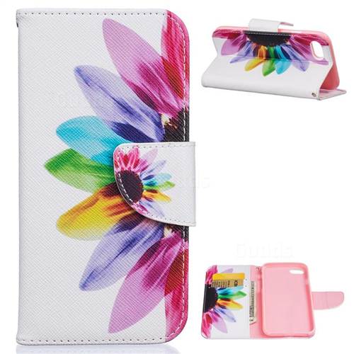 Seven-color Flowers Leather Wallet Case for iPhone 8 / 7 8G 7G (4.7 inch)