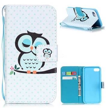 Sweet Owl Leather Wallet Case for iPhone 8 / 7 8G 7G (4.7 inch)