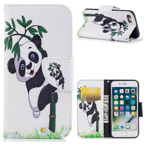 Bamboo Panda Leather Wallet Case for iPhone 8 / 7 8G 7G(4.7 inch)