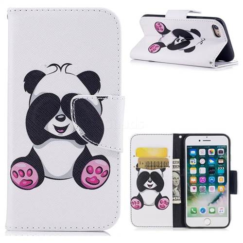 Lovely Panda Leather Wallet Case for iPhone 8 / 7 8G 7G(4.7 inch)