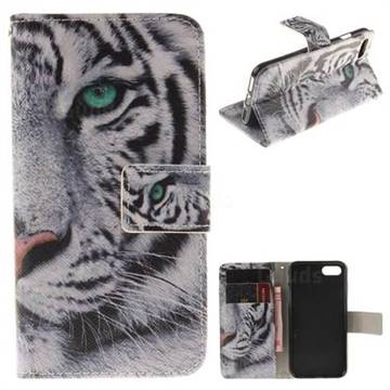 White Tiger PU Leather Wallet Case for iPhone 8 / 7 8G 7G(4.7 inch)