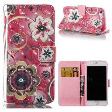 Tulip Flower 3D Painted Leather Wallet Case for iPhone 8 / 7 8G 7G(4.7 inch)
