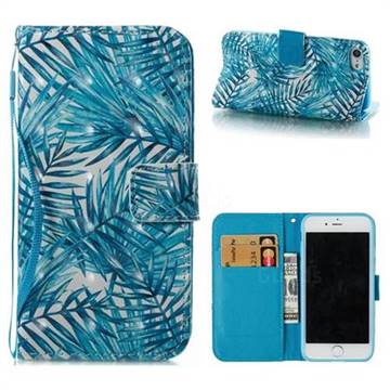 Banana Leaves 3D Painted Leather Wallet Case for iPhone 8 / 7 (4.7 inch)