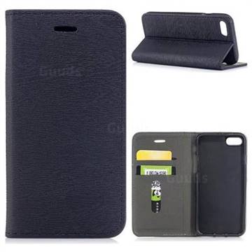 Tree Bark Pattern Automatic suction Leather Wallet Case for iPhone 8 / 7 (4.7 inch) - Black