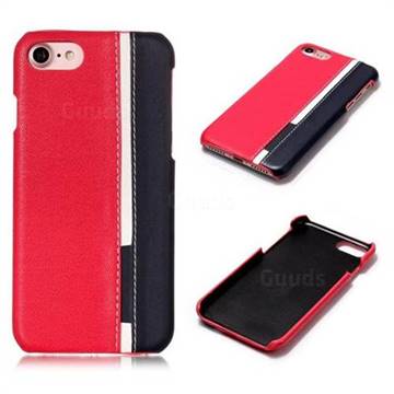 Stitching Leather Coated Plastic Back Cover for iPhone 8 / 7 (4.7 inch) - Red