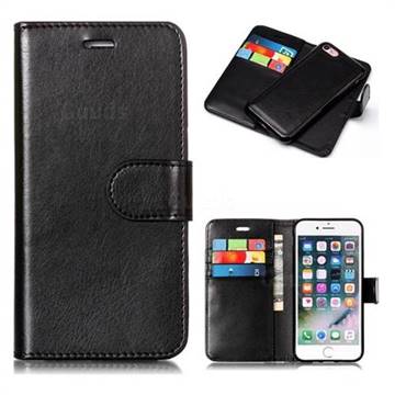 Black Detachable Smooth PU Leather Wallet Case for iPhone 8 / 7 (4.7 inch)