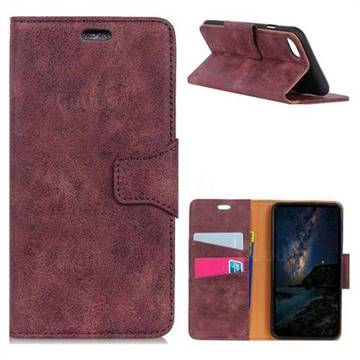 MURREN Luxury Retro Classic PU Leather Wallet Phone Case for iPhone 8 / 7 (4.7 inch) - Purple