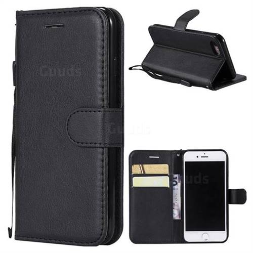 Retro Greek Classic Smooth PU Leather Wallet Phone Case for iPhone 8 / 7 (4.7 inch) - Black