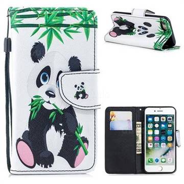 Panda PU Leather Wallet Phone Case for iPhone 8 / 7 (4.7 inch)