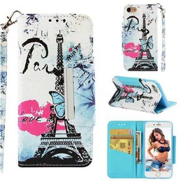 Lip Tower Big Metal Buckle PU Leather Wallet Phone Case for iPhone 8 / 7 (4.7 inch)