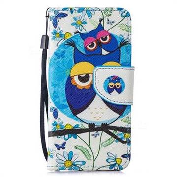 Cute Owl PU Leather Wallet Phone Case for iPhone 8 / 7 (4.7 inch)