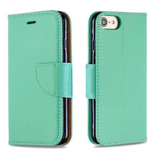 Classic Luxury Litchi Leather Phone Wallet Case for iPhone 8 / 7 (4.7 inch) - Green