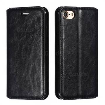 Retro Slim Magnetic Crazy Horse PU Leather Wallet Case for iPhone 8 / 7 (4.7 inch) - Black