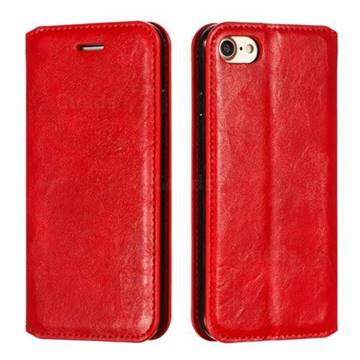 Retro Slim Magnetic Crazy Horse PU Leather Wallet Case for iPhone 8 / 7 (4.7 inch) - Red