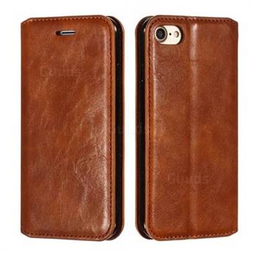 Retro Slim Magnetic Crazy Horse PU Leather Wallet Case for iPhone 8 / 7 (4.7 inch) - Brown