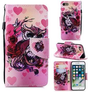 Heart Owl Leather Wallet Case for iPhone 8 / 7 (4.7 inch)