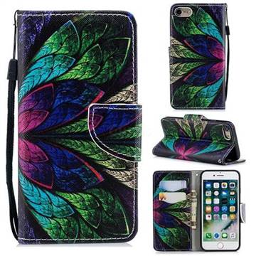 Colorful Leaves Leather Wallet Case for iPhone 8 / 7 (4.7 inch)