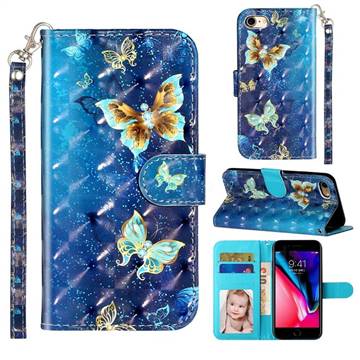 Rankine Butterfly 3D Leather Phone Holster Wallet Case for iPhone 8 / 7 (4.7 inch)