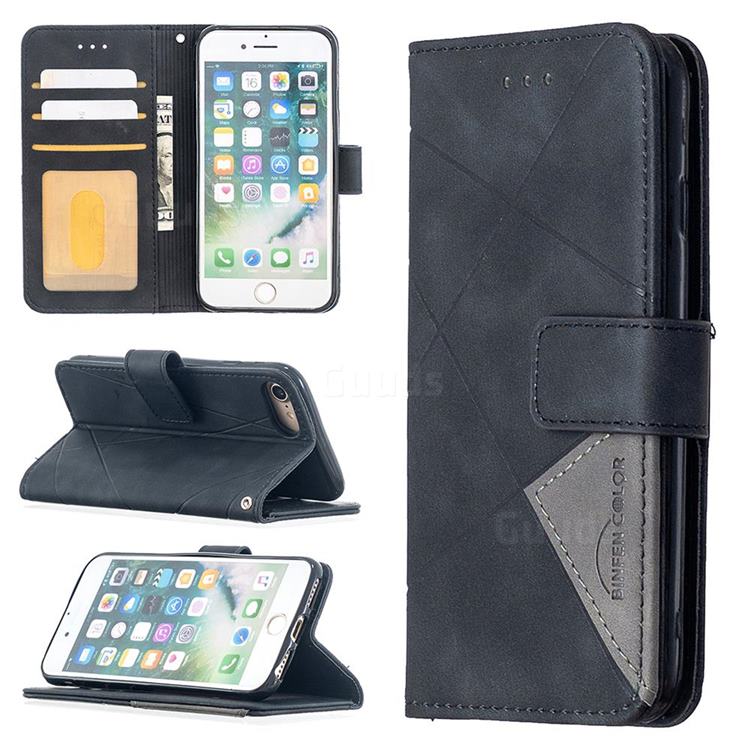 Binfen Color BF05 Prismatic Slim Wallet Flip Cover for iPhone 8 / 7 (4.7 inch) - Black