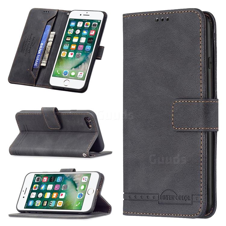 Binfen Color RFID Blocking Leather Wallet Case for iPhone 8 / 7 (4.7 inch) - Black