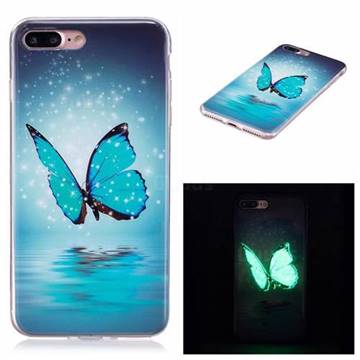 Butterfly Noctilucent Soft TPU Back Cover for iPhone 8 Plus / 7 Plus 8P 7P (5.5 inch)
