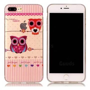 Owls Flower Super Clear Soft TPU Back Cover for iPhone 8 Plus / 7 Plus 8P 7P(5.5 inch)
