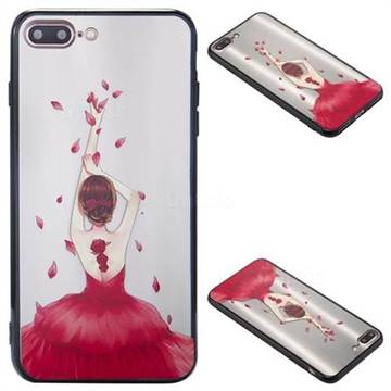 Rose Goddess Korean Brushed Mirror 2 in 1 Back Cover for iPhone 8 Plus / 7 Plus 8P 7P(5.5 inch)
