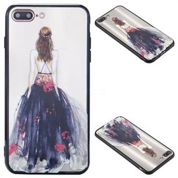 Watercolor Goddess Korean Brushed Mirror 2 in 1 Back Cover for iPhone 8 Plus / 7 Plus 8P 7P(5.5 inch)