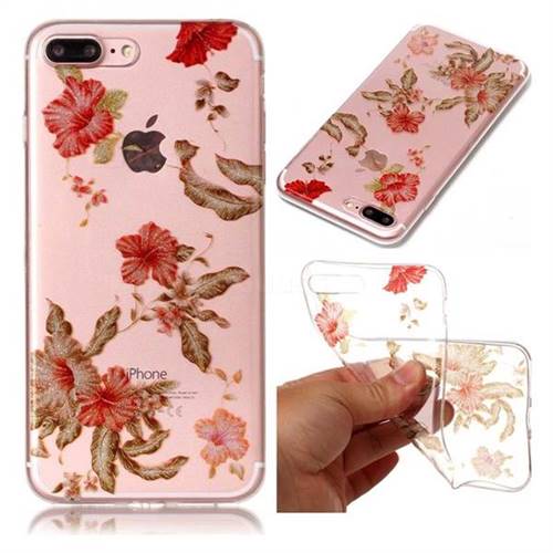 Blossom Azalea Super Clear Soft TPU Back Cover for iPhone 8 Plus / 7 Plus 8P 7P(5.5 inch)