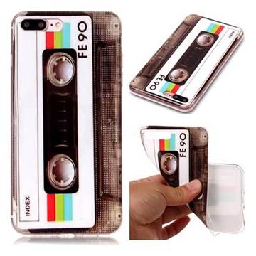 Retro Tape IMD Soft TPU Back Cover for iPhone 8 Plus / 7 Plus 8P 7P(5.5 inch)
