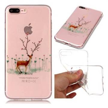 Branches Elk Super Clear Soft TPU Back Cover for iPhone 8 Plus / 7 Plus 7P(5.5 inch)