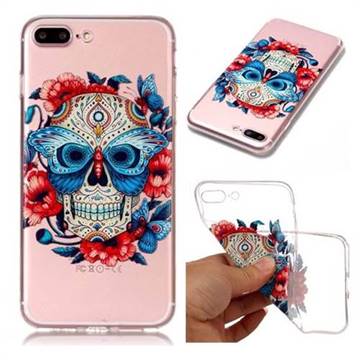 Butterfly Skull Super Clear Soft TPU Back Cover for iPhone 8 Plus / 7 Plus 7P(5.5 inch)