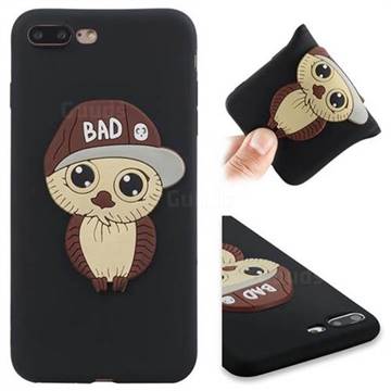 Bad Boy Owl Soft 3D Silicone Case for iPhone 8 Plus / 7 Plus 7P(5.5 inch) - Black