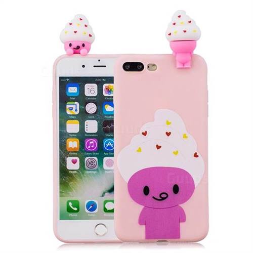 Ice Cream Man Soft 3D Climbing Doll Soft Case for iPhone 8 Plus / 7 Plus 7P(5.5 inch)