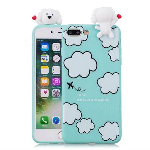 Cute Cloud Girl Soft 3D Climbing Doll Soft Case for iPhone 8 Plus / 7 Plus  7P(5.5 inch)