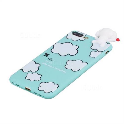 Cute Cloud Girl Soft 3D Climbing Doll Soft Case for iPhone 8 Plus / 7 Plus  7P(5.5 inch)