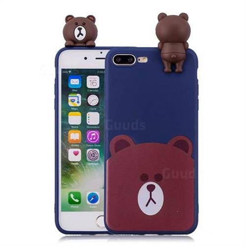 Cute Bear Soft 3D Climbing Doll Soft Case for iPhone 8 Plus / 7 Plus 7P(5.5 inch)